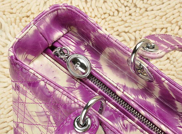 replica jumbo lady dior multicolor patent leather 6323 purple
